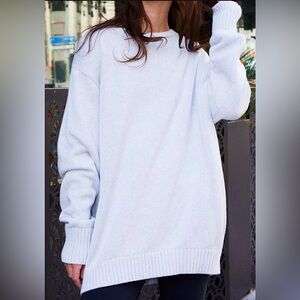 Brandy Melville 100% Cotton Brianna Sweater | Silver Grey